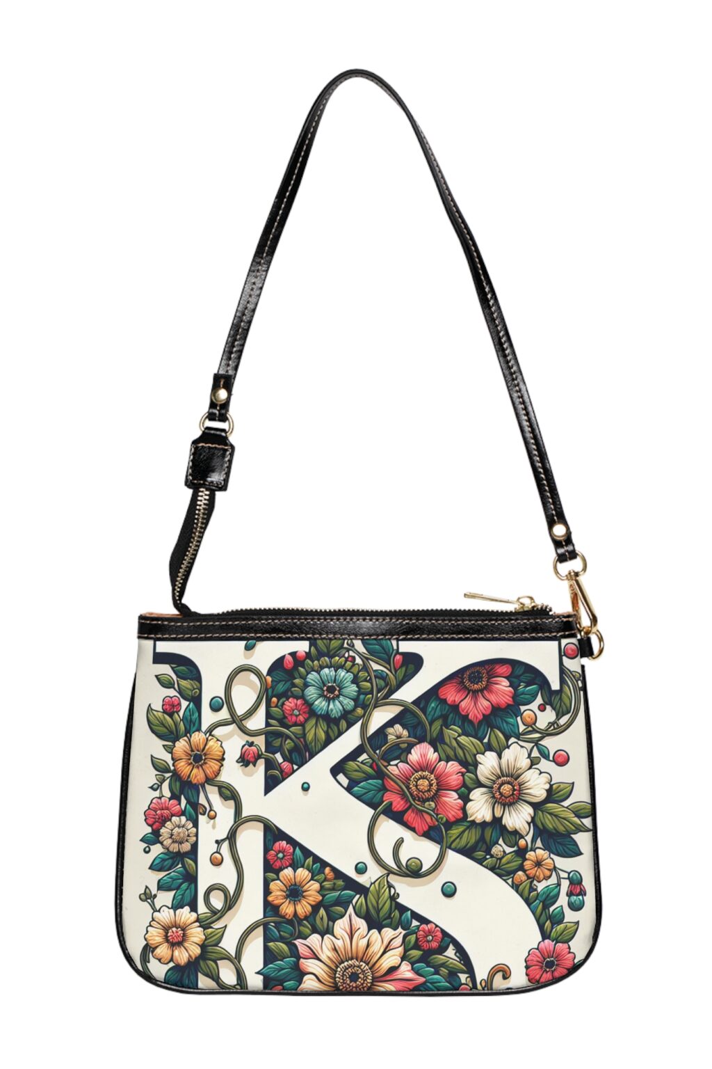 Floral Monogram Small Shoulder Bag
