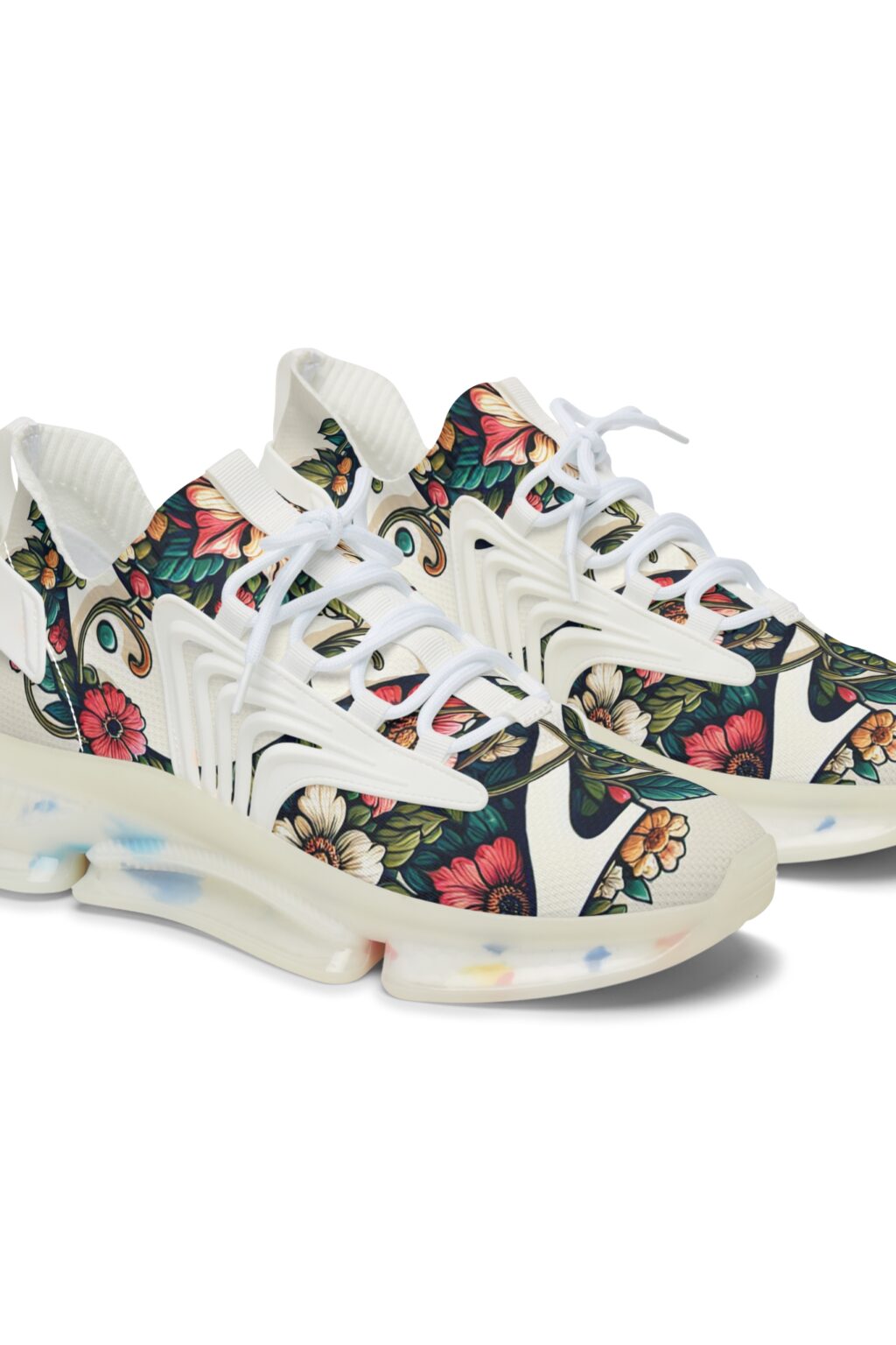 Artistic Women's Mesh Sneakers Trendy Athletic Footwear Unique Fashion