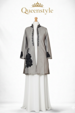 ​Veste Longue "Élégance Graphite"