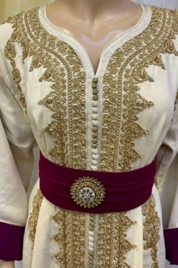 Caftan marocain "Ivoire"